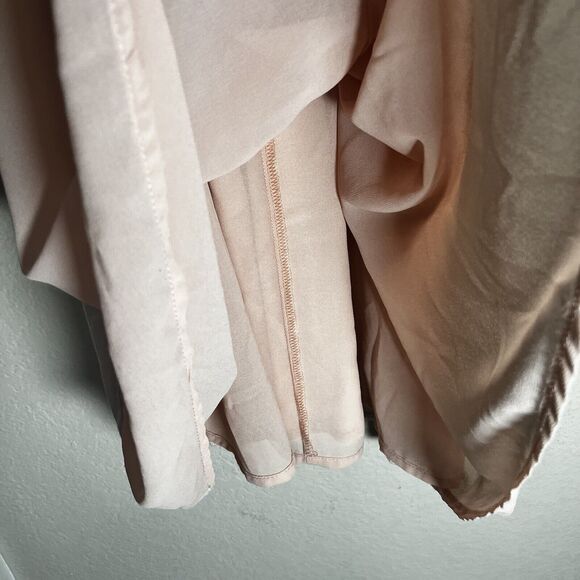 Anthropologie Sunday In Brooklyn Peach Chiffon Halter Cami Tank Top Lined Size M - Picture 3 of 7